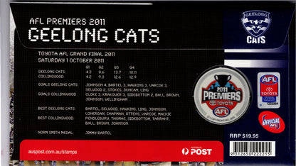 2011 Australia Post AFL Geelong Cats Premiers PNC reverse