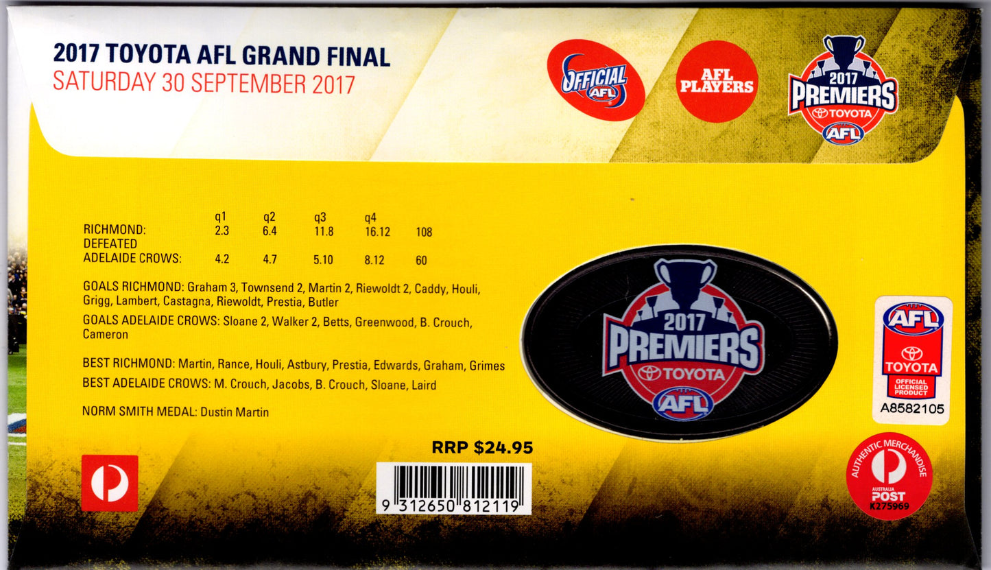 2017 Australia Post Richmond AFL Premiers PNC reverse