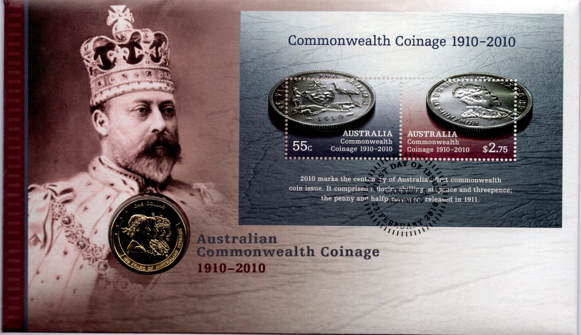 2010 Australia Post Australian Commonwealth Coinage PNC front