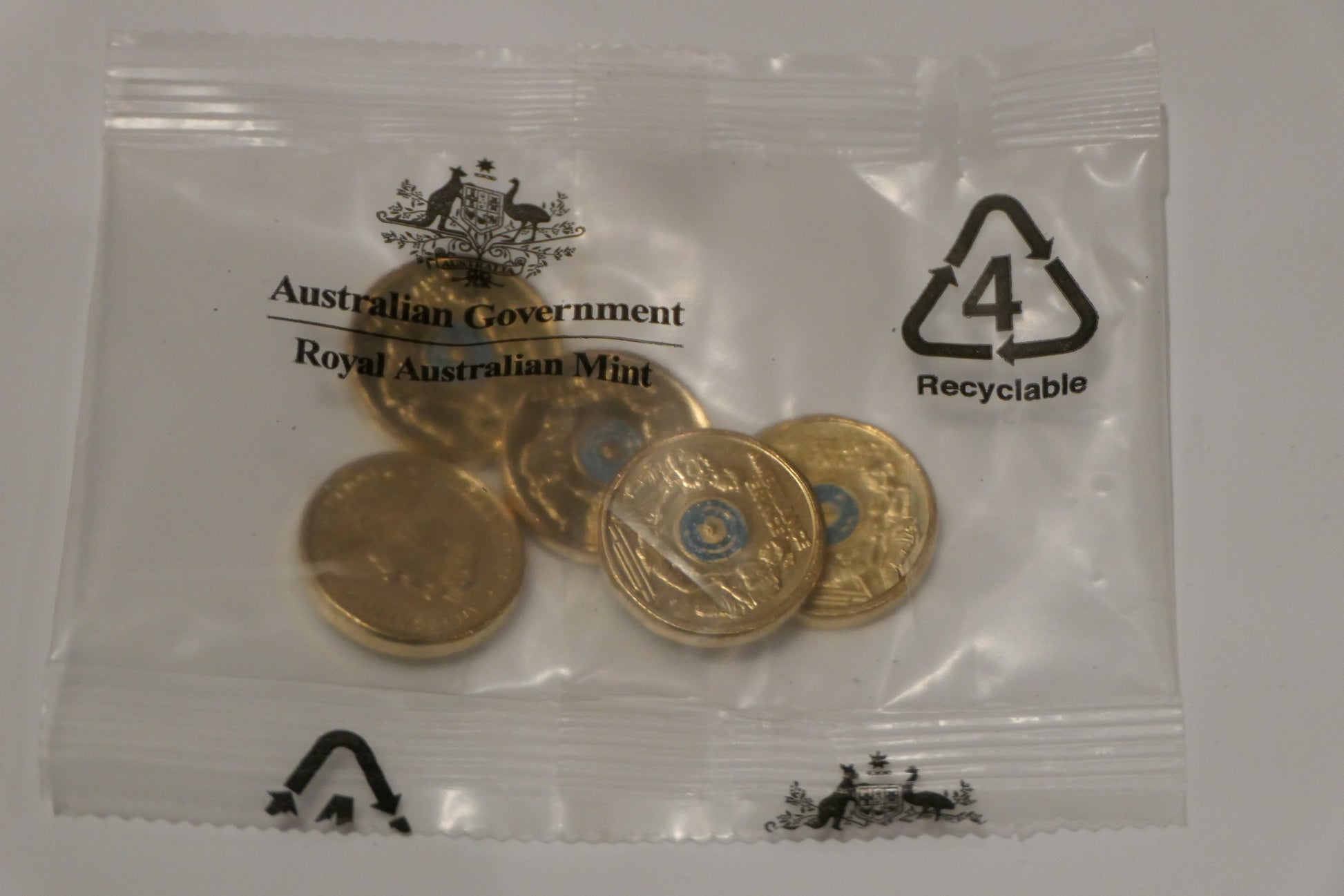 Royal Australian Mint Ambulance Services $2 Coin Bag — 5 X Uncirculated Coins front
