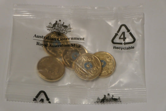 Royal Australian Mint Ambulance Services $2 Coin Bag — 5 X Uncirculated Coins front