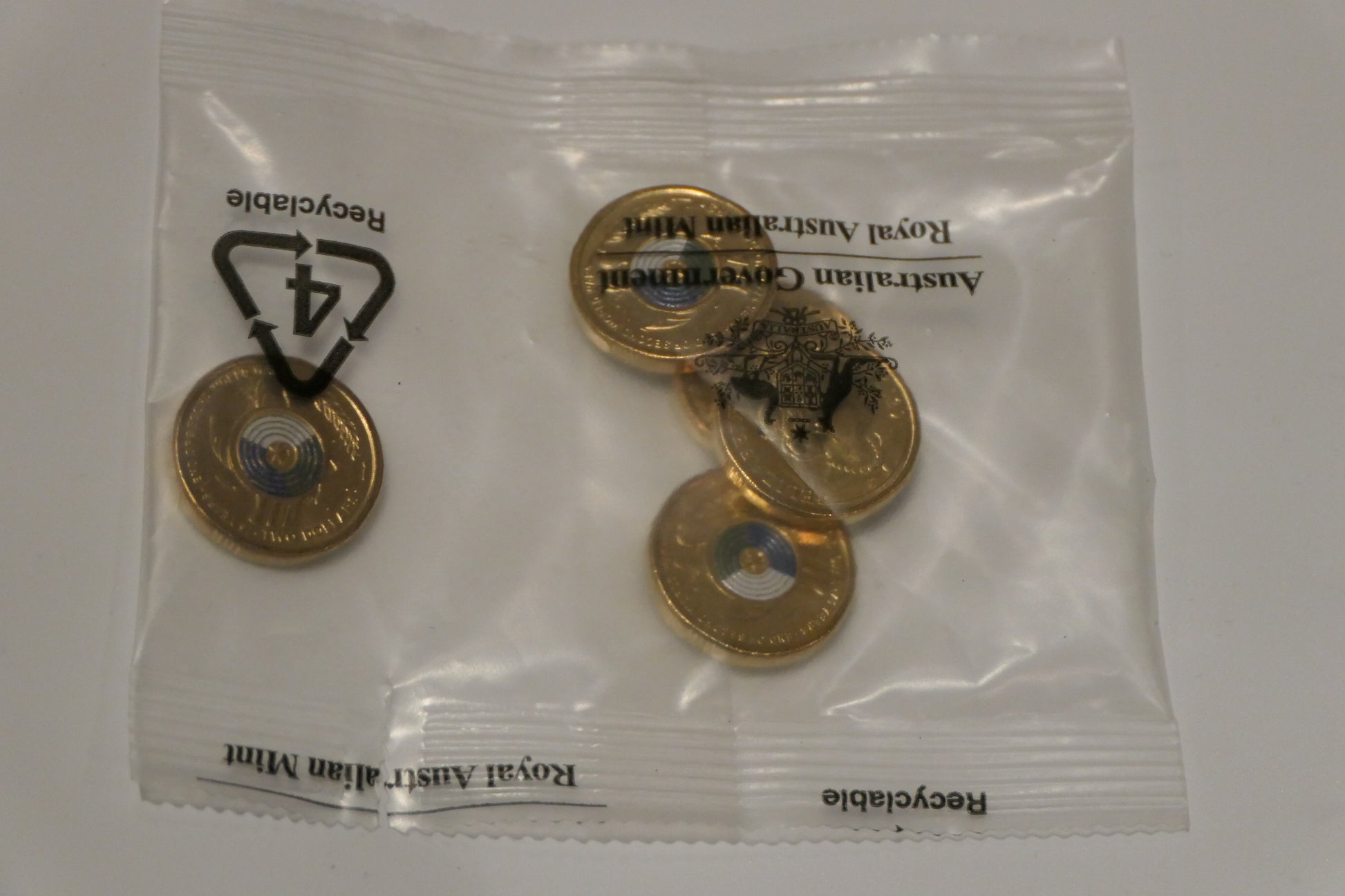 Royal Australian Mint Aboriginal Military Service $2 Coin Bag — 5 X Uncirculated Coins front