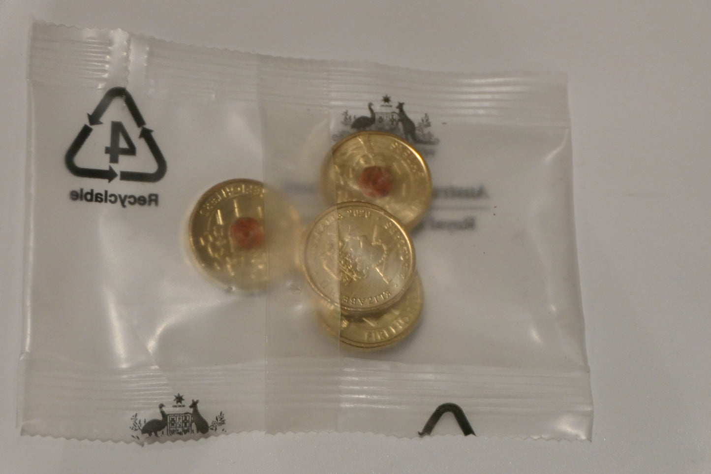 2020 Royal Australian Mint Firefighters Coloured $2 Coin Bag — 5 X Uncirculated Coins front