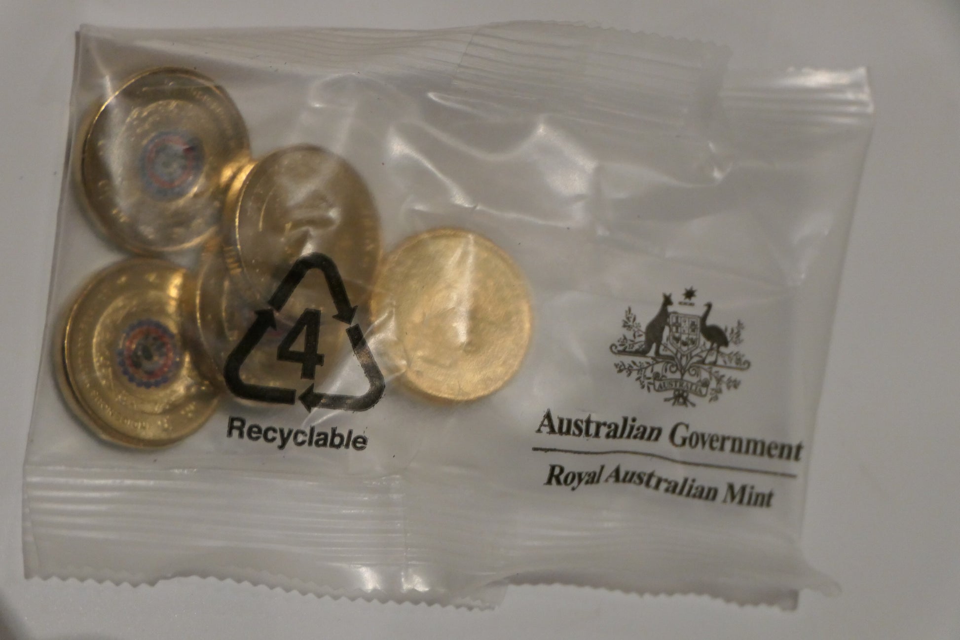 2021 Royal Australian Mint Indigenous Military Service $2 Coin Bag — 5 X Uncirculated Coins front