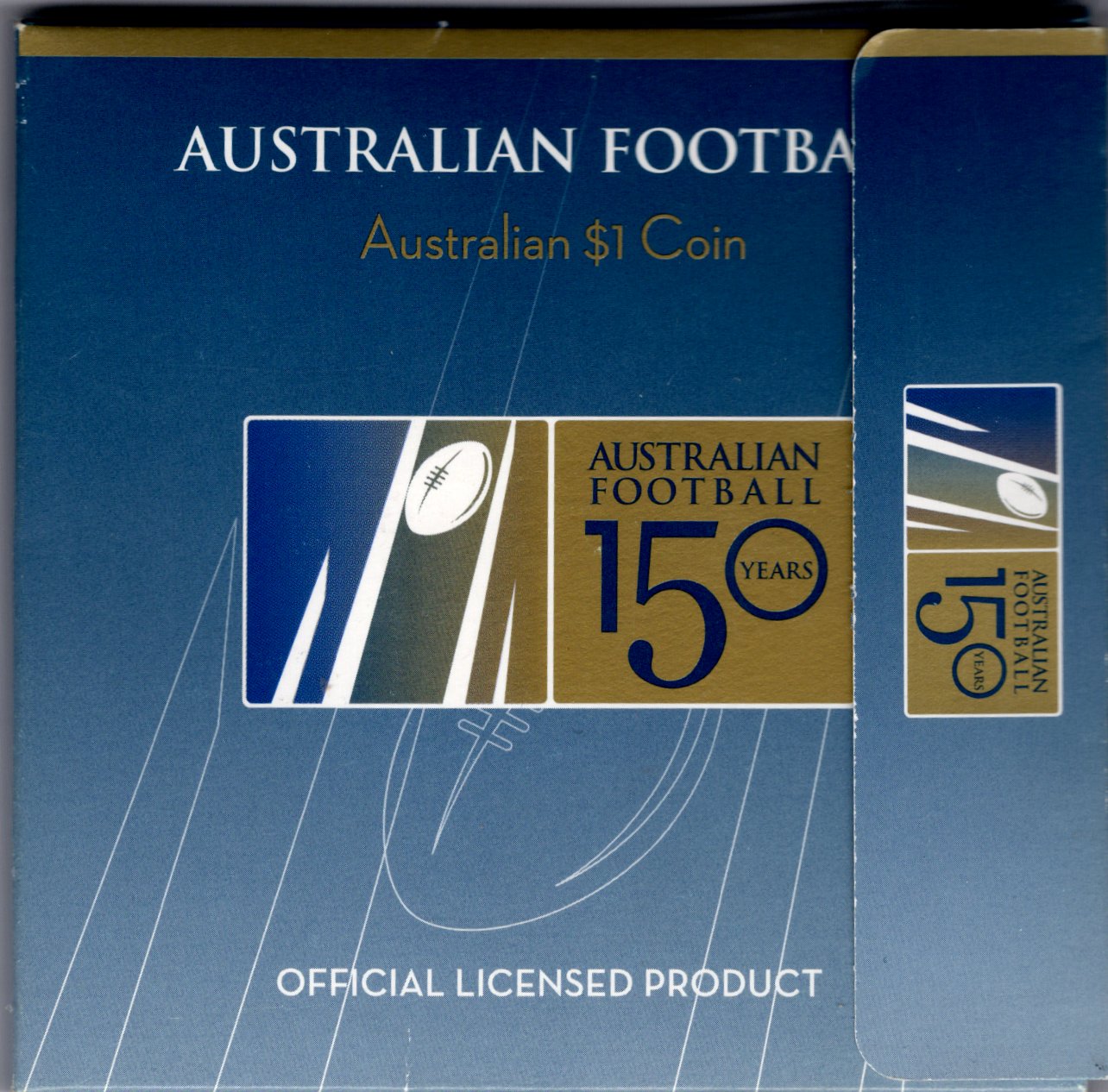 2008 Royal Australian Mint Australian Football 150 Years $1 Coin Card front