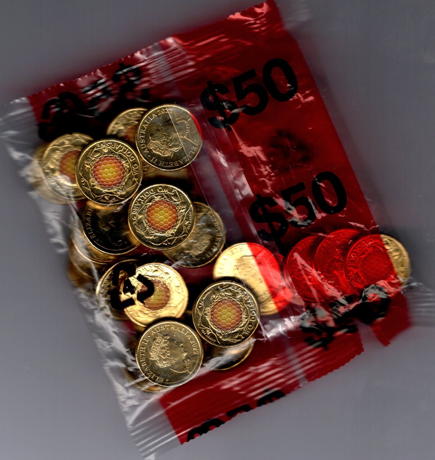2022 Royal Australian Mint $2 Coin Mint Bag — $50 Face Value front