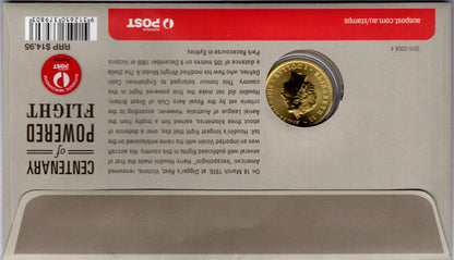 2010 Centenary of Powered Flight Stamp and Coin Cover PNC