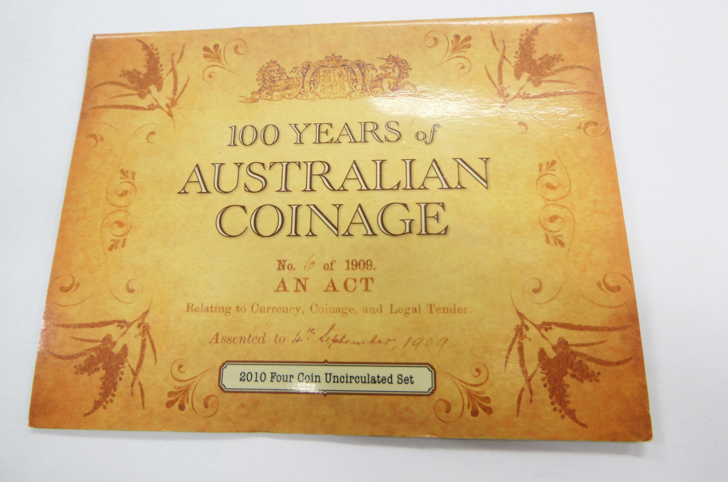2010 100years of Australian Coinage Four Coin Set front
