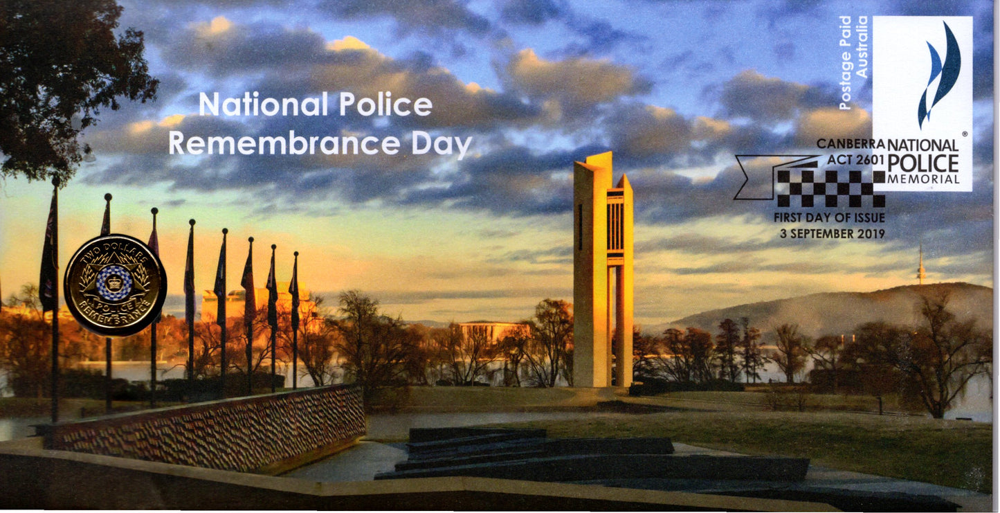 2019 Australia Post PNC $2 National Police Remembrance Day front