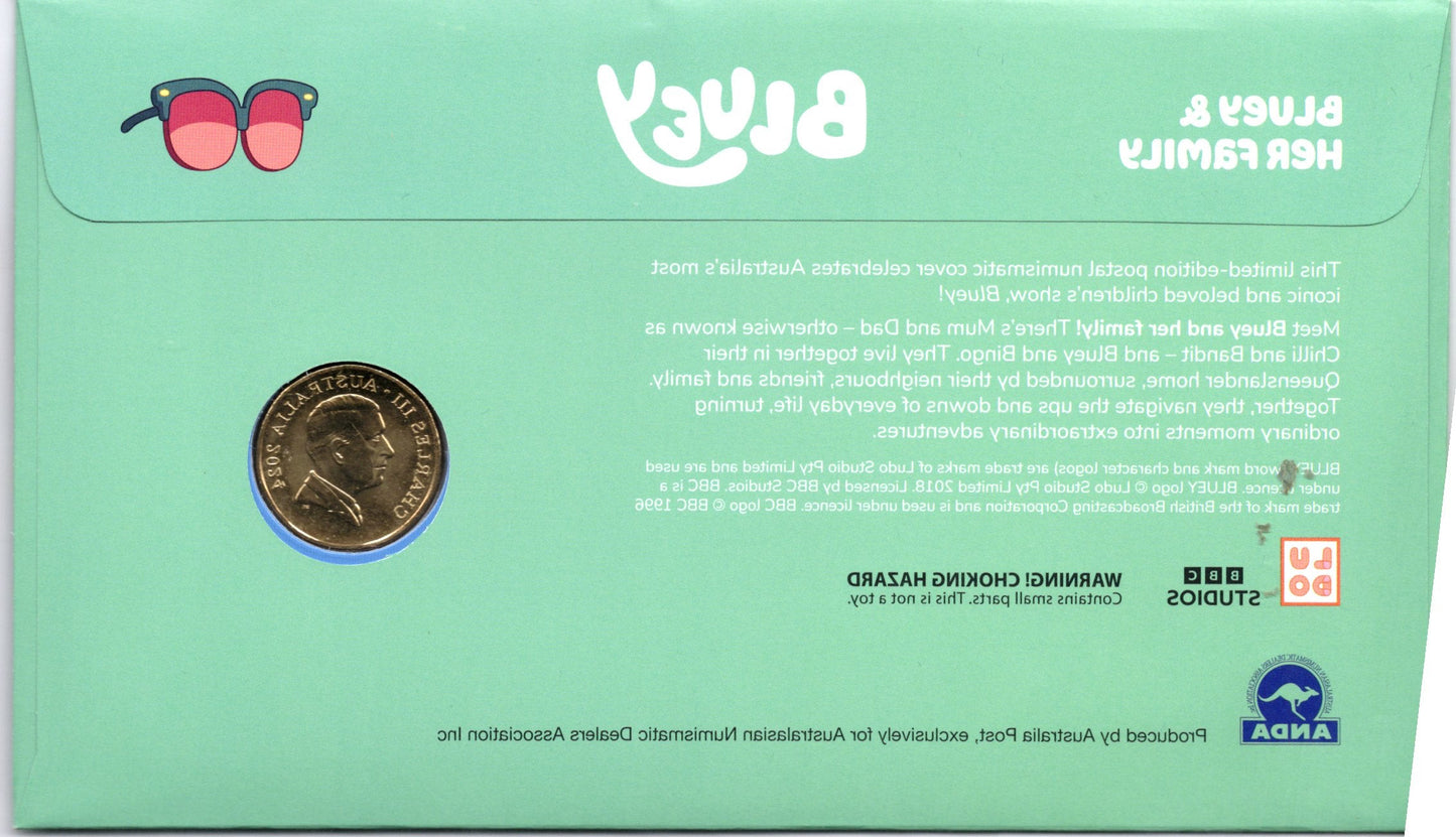 2026 Australia Post Bluey ANDA Hobart Money Expo 265/700 PNC reverse
