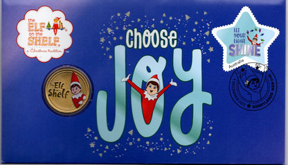 Elf on the Shelf Christmas Postal Numismatic Cover Australia Post 2022 Issue Limited Edition Collectible Coin front