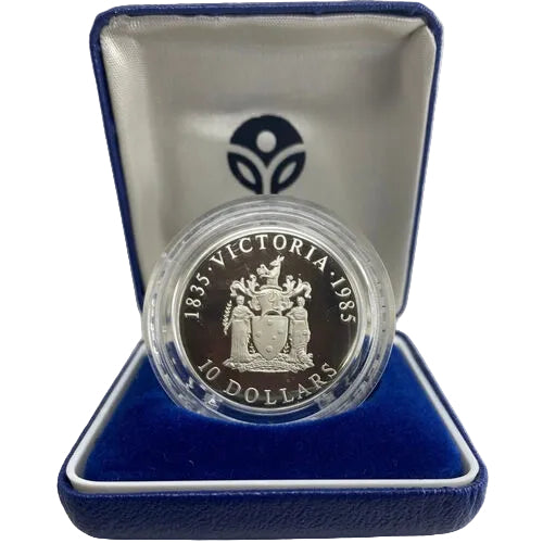 1985 Silver 10 Dollar Proof Coin Victoria