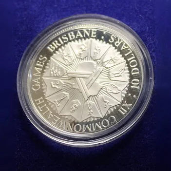 1982 Silver 10 Dollar Proof Coin Brisbane Commonwealth Games