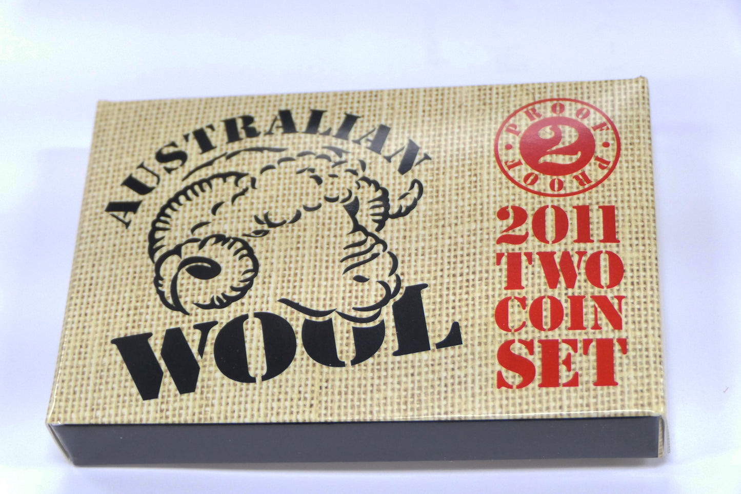 2011 Australian Wool 2 Coin Set Proof Set front