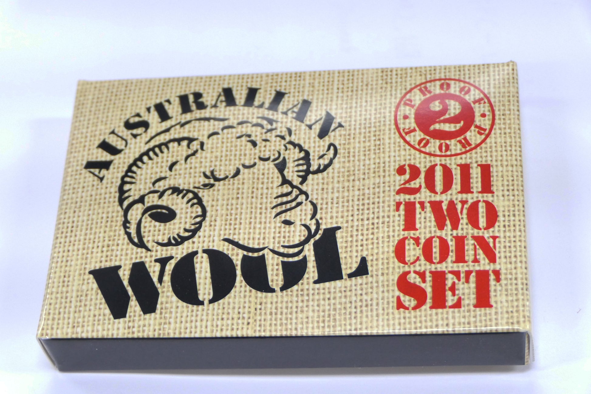 2011 Australian Wool 2 Coin Set Proof Set front