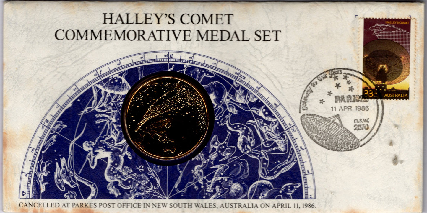 Halley's Comet Commemorative Medal front