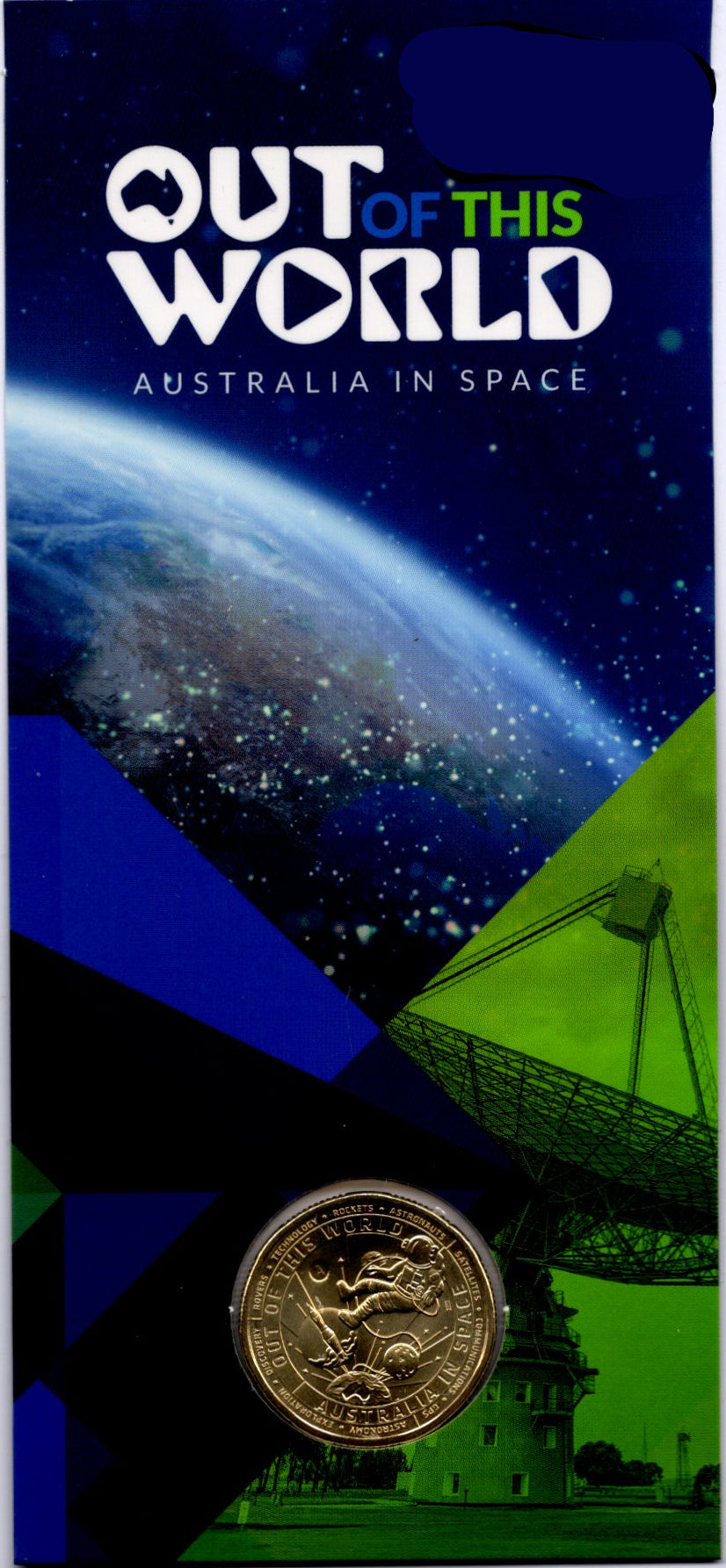 2019 Out of This World — Australia in Space $1 Uncirculated Coin — Royal Australian Mint front