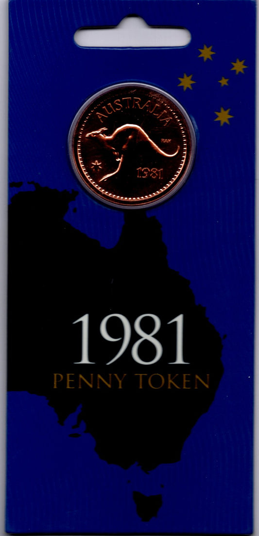 1981 RAM Penny Token — Royal Australian Mint — Platypus Reverse front
