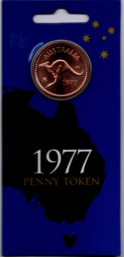 1977 RAM Penny Token — Royal Australian Mint — Platypus Reverse front