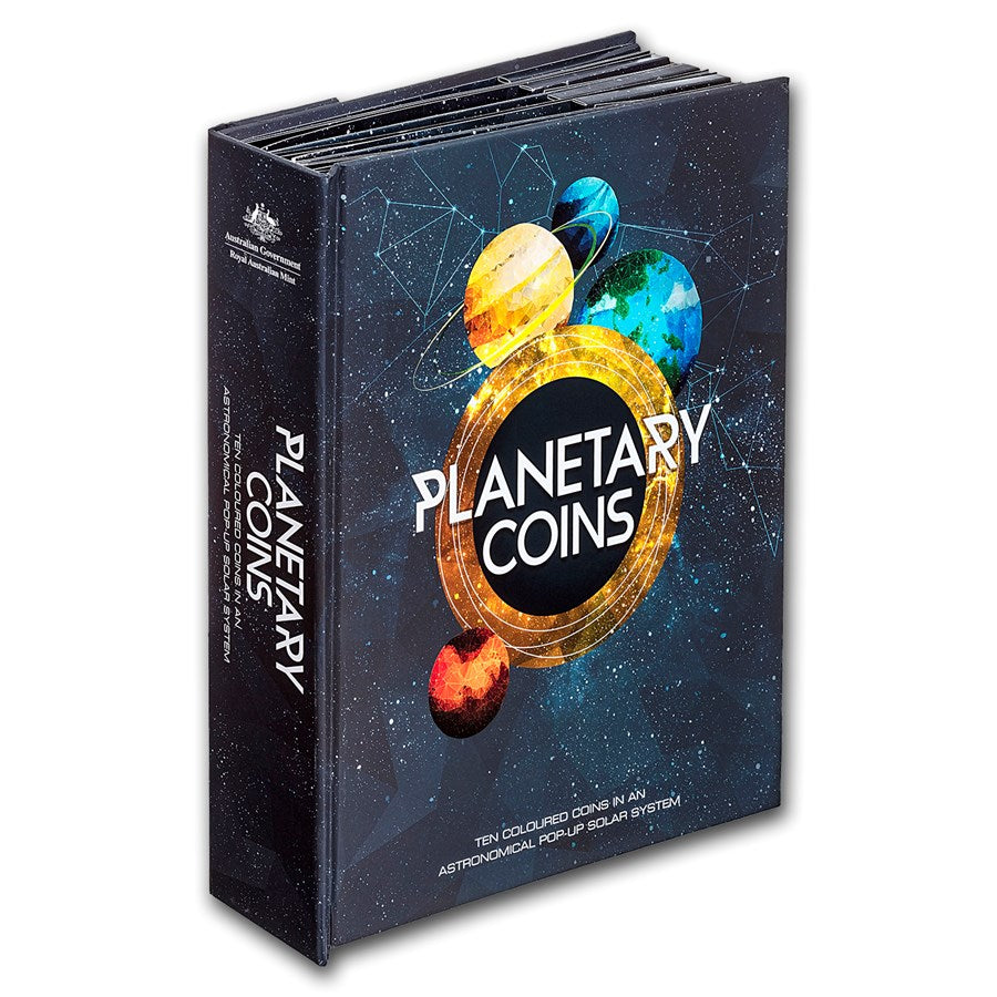 2017 Planets of the Solar System Coin Pack Full Set UNC — Pop-Up Book — RAM PNC front