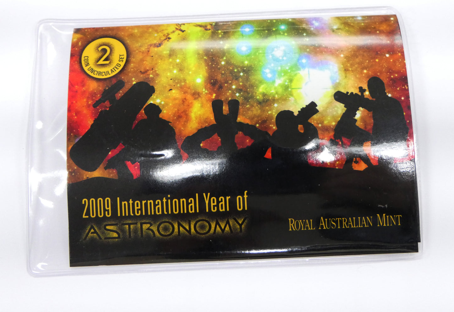 2009 Royal Australian Mint International Year of Astronomy Two Coin Mint Set front