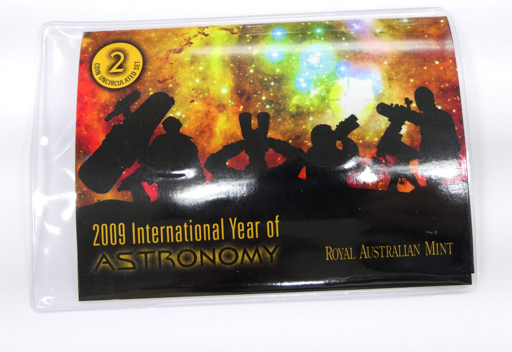 2009 Royal Australian Mint International Year of Astronomy Two Coin Mint Set front