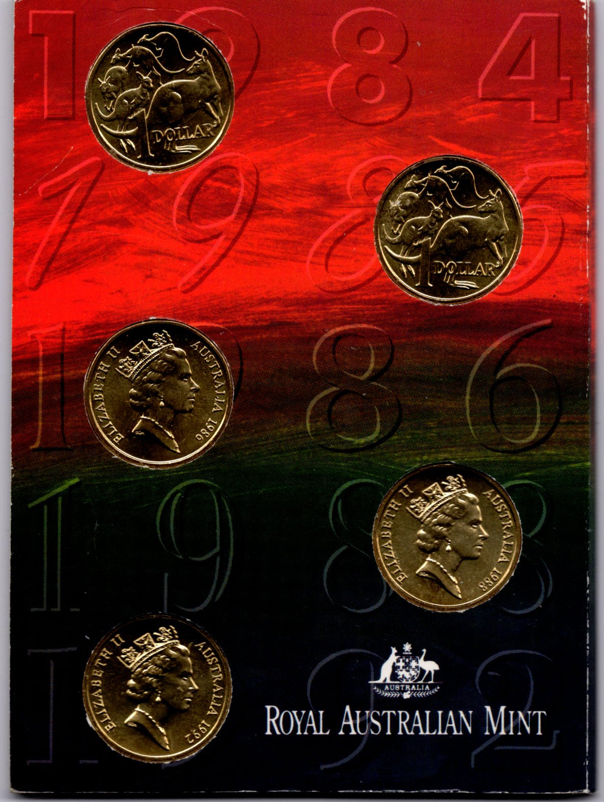 RAM $1 Five-Coin Set 1984—1992 reverse