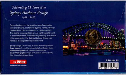 Australia Post Sydney Harbour Bridge 75th Anniversary PNC 2007 reverse