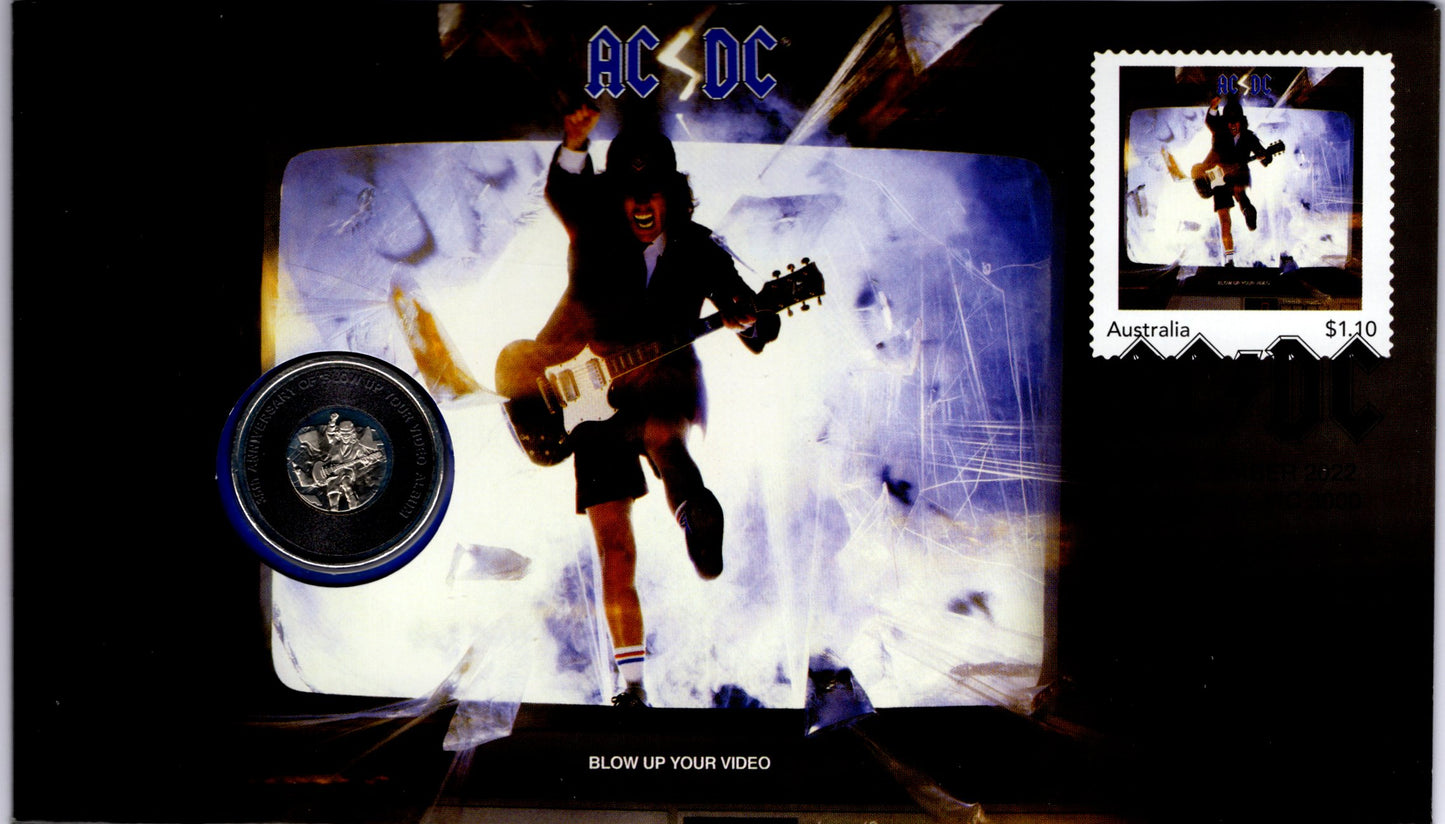 AC/DC 20c Coin on Card