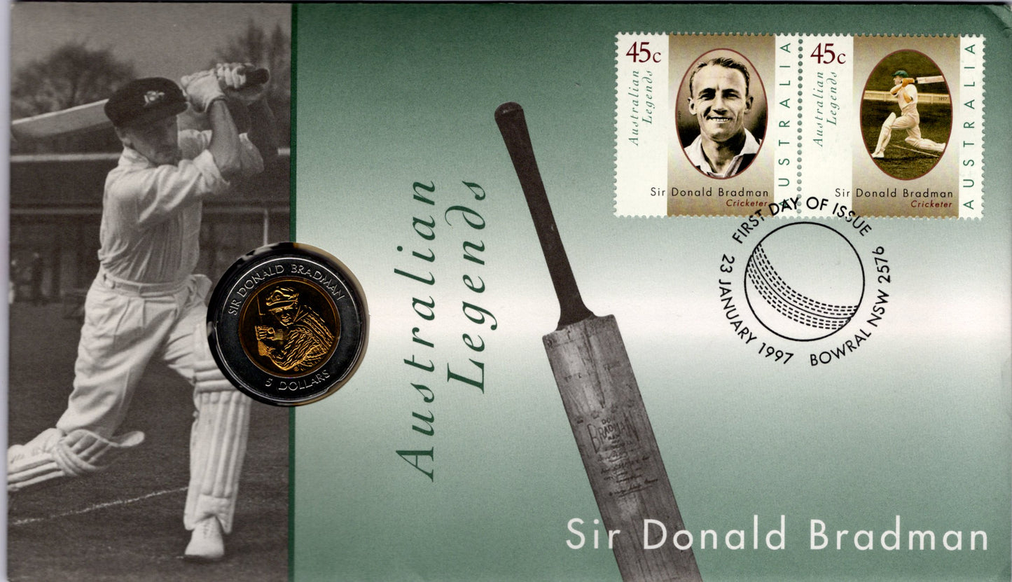 1997 Australia Post PNC Sir Donald Bradman — Australian Legends front