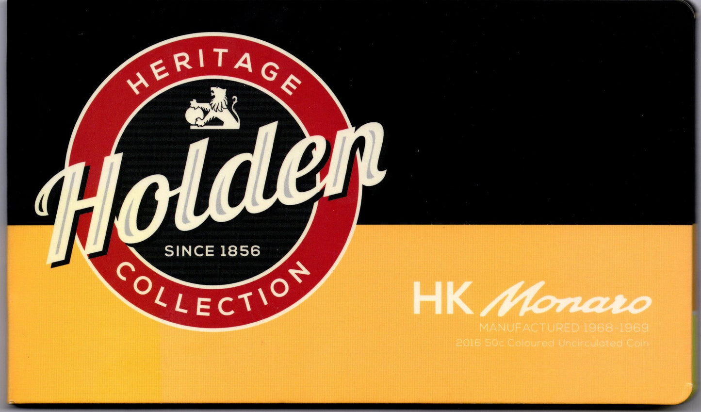 Holden Heritage Collection Hk Monaro 50c Colour Coin — 1969 — Carded — RAM front