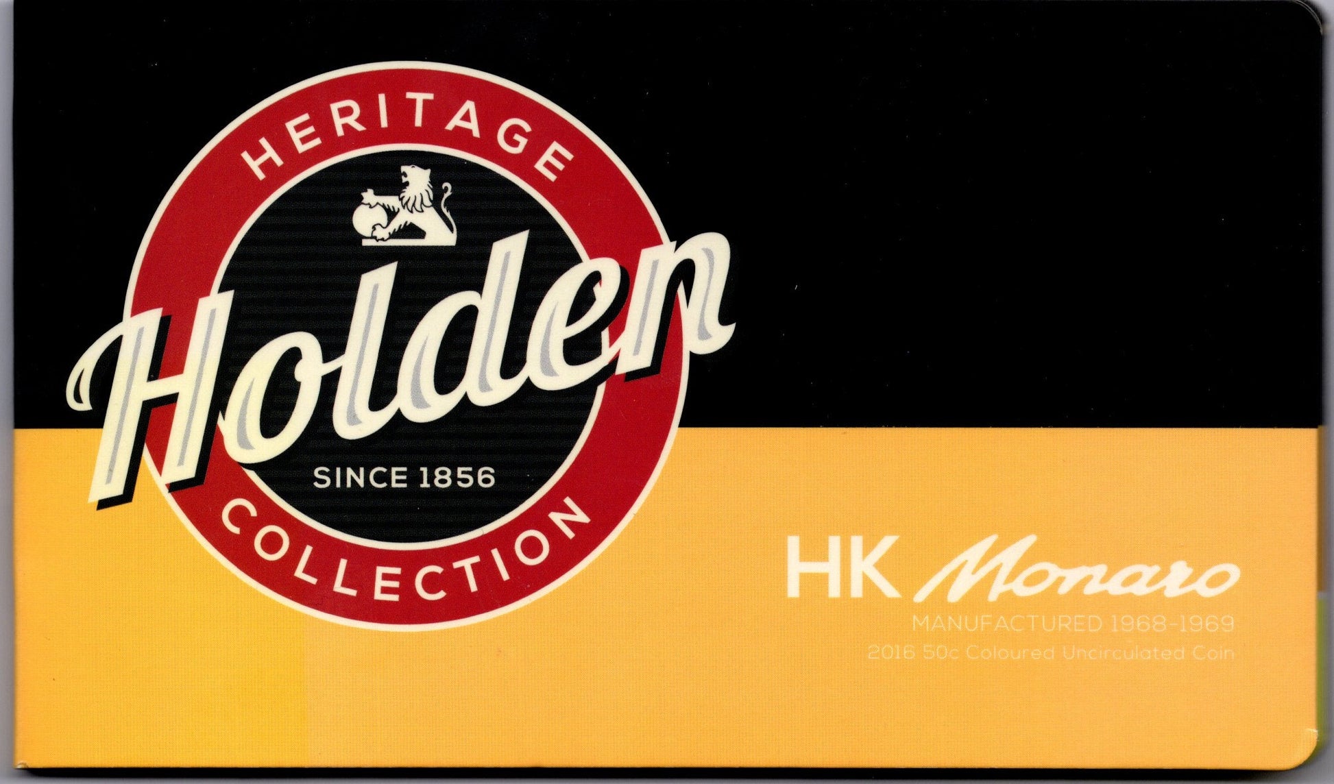 Holden Heritage Collection Hk Monaro 50c Colour Coin — 1969 — Carded — RAM front