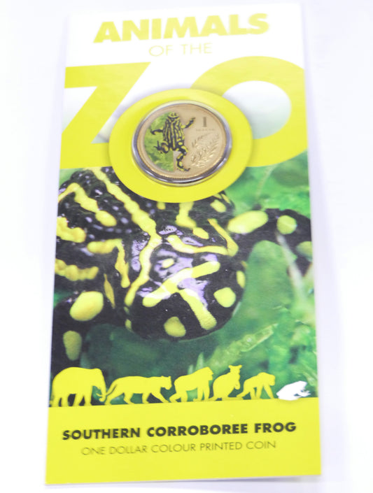 2012 Royal Australian Mint ANIMALS of the ZOO Southern Corroboree Frog $1 UNC RAM Coin Card front