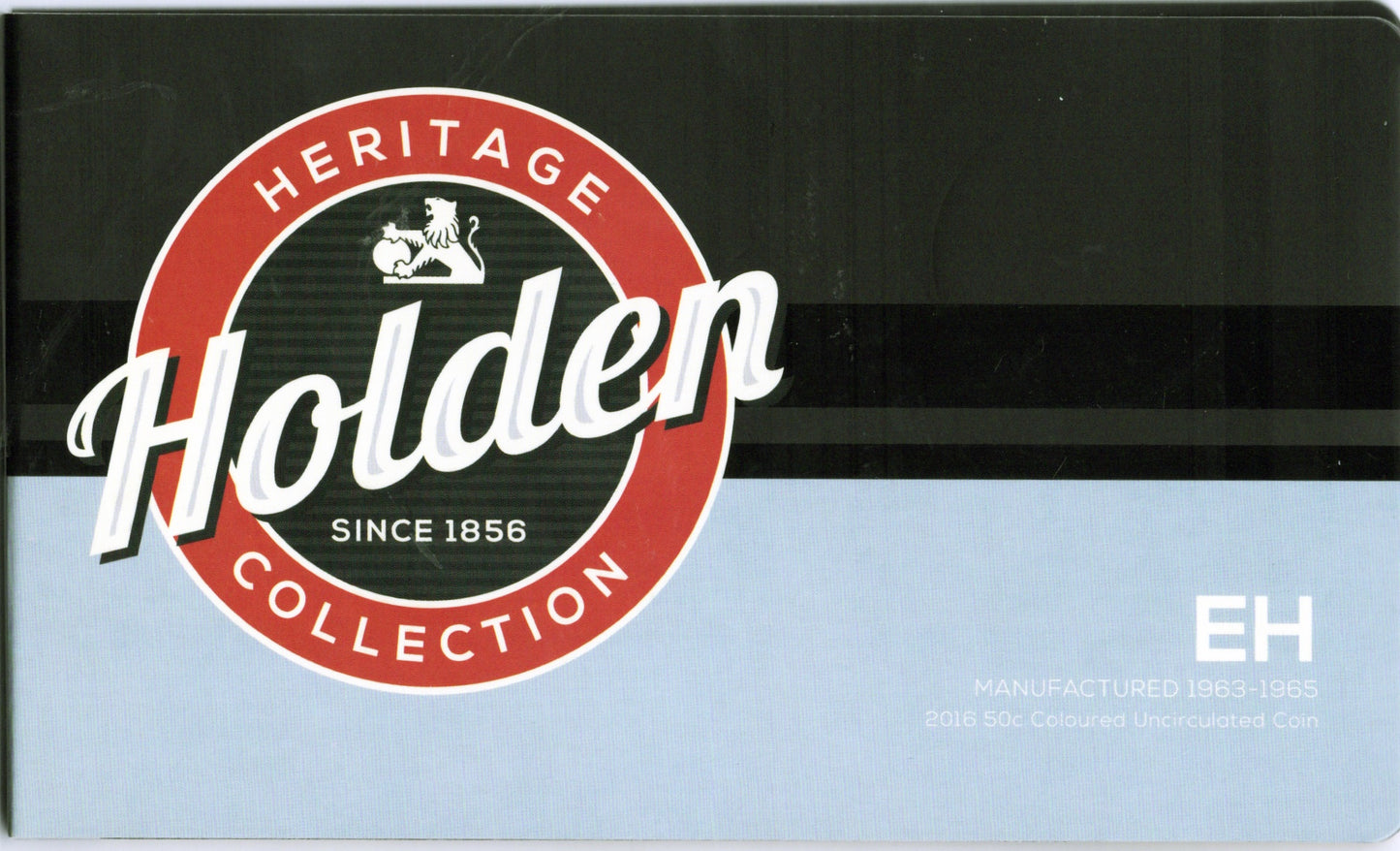 2016 Holden Heritage Collection EH 50c coloured uncirculated coin card