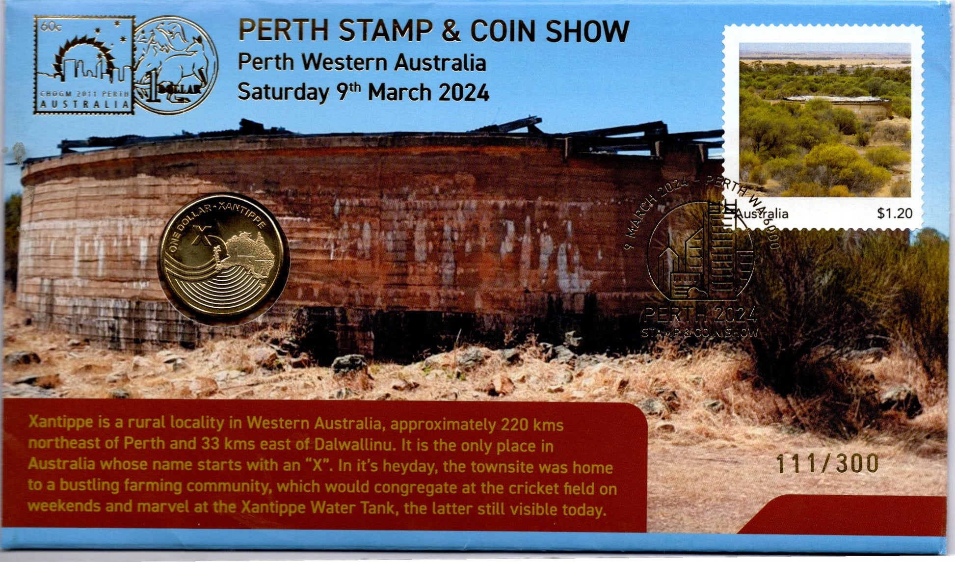 ANDA Perth Stamp & Coin Show ( Missing One ) South Perth Uglies, Xanthippe , Giant RAM 111/325 PNC image 3