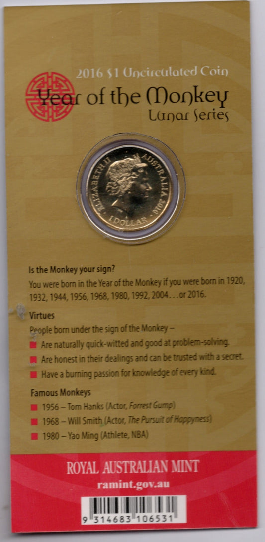 2011 $1 Lunar Series - Year of the Rabbit Carded Coin