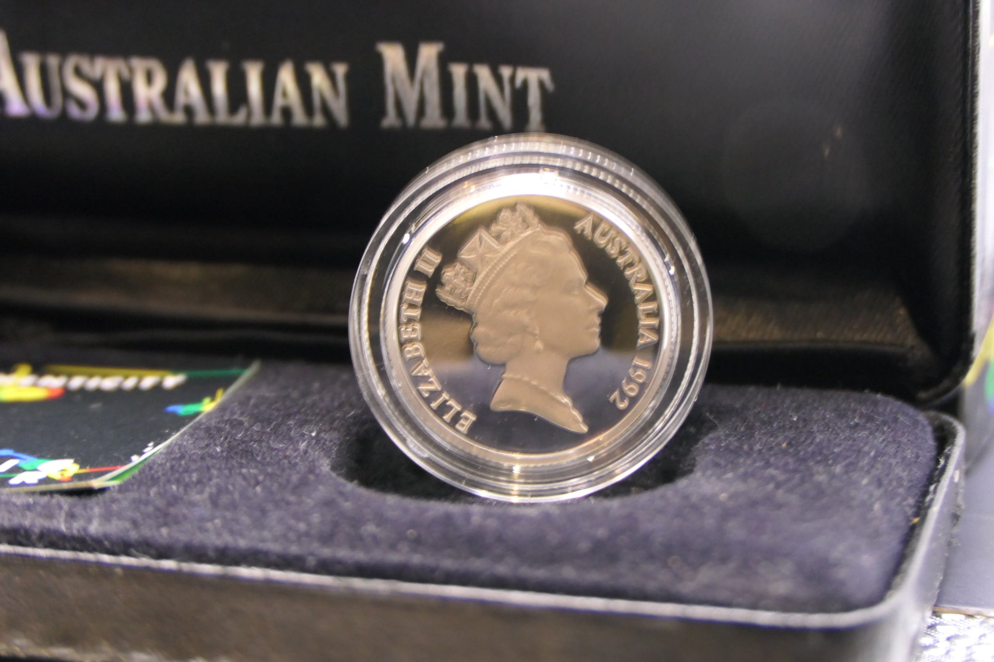 1992 Xxv Olympiad Barcelona $1 Silver Proof Coin — Royal Australian Mint — Javelin Thrower image 3