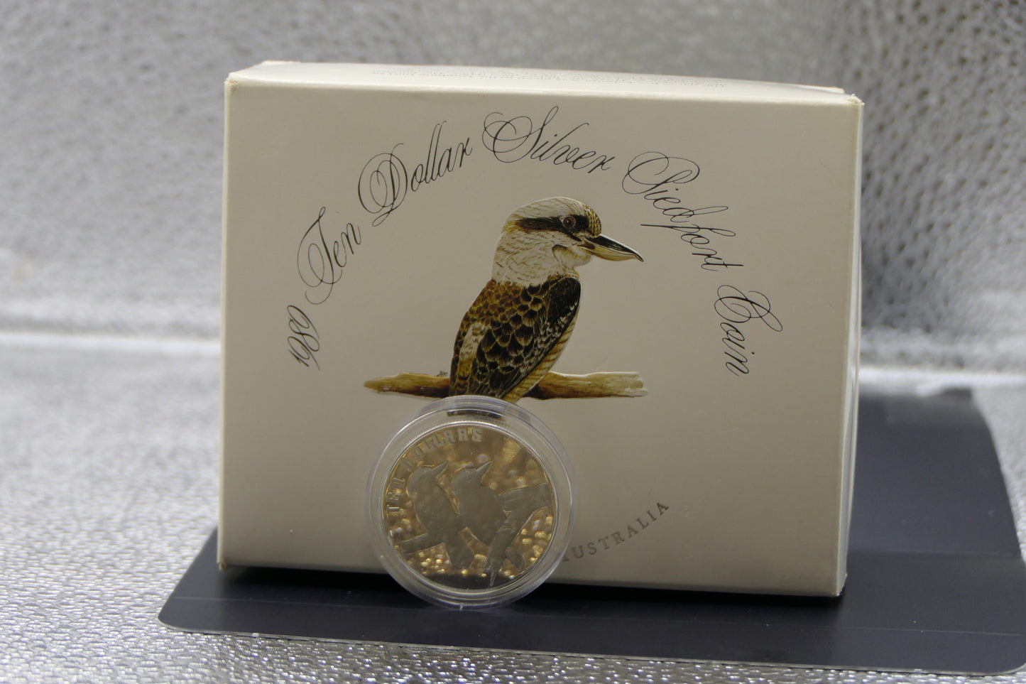 1989 $10 Ten Dollar Silver Kookaburra Coin — Royal Australian Mint front