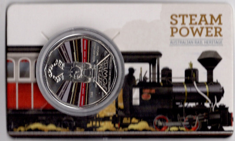 2022 Steam Power Australian Rail Heritage Queensland Rail A10 No. 6 50c coin card