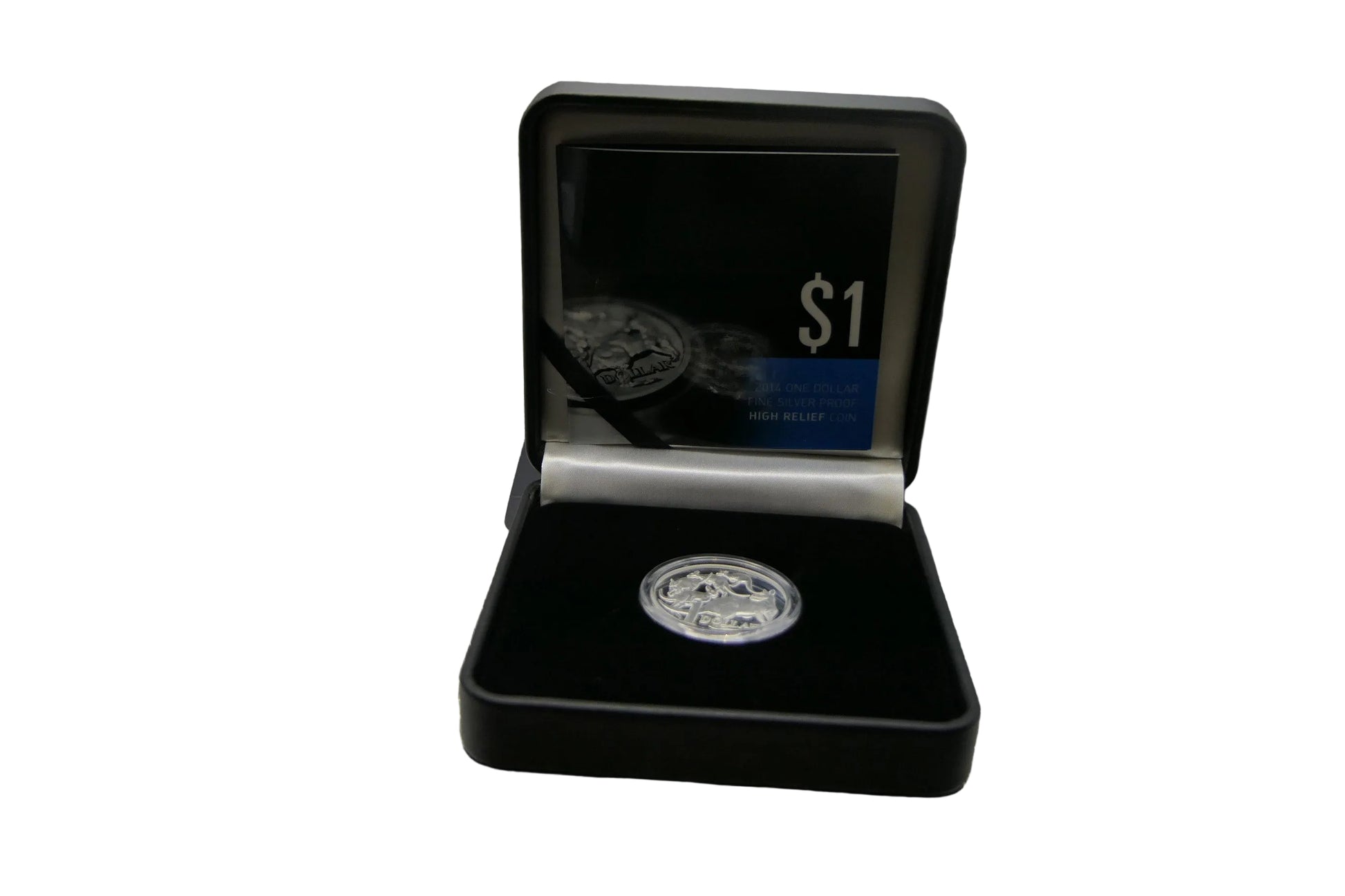 2014 $1 Mob of Kangaroos Fine Silver Proof High Relief Coin — Royal Australian Mint reverse