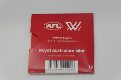 2024 AFL $1 Uncirculated Coin — Sydney Swans image 4