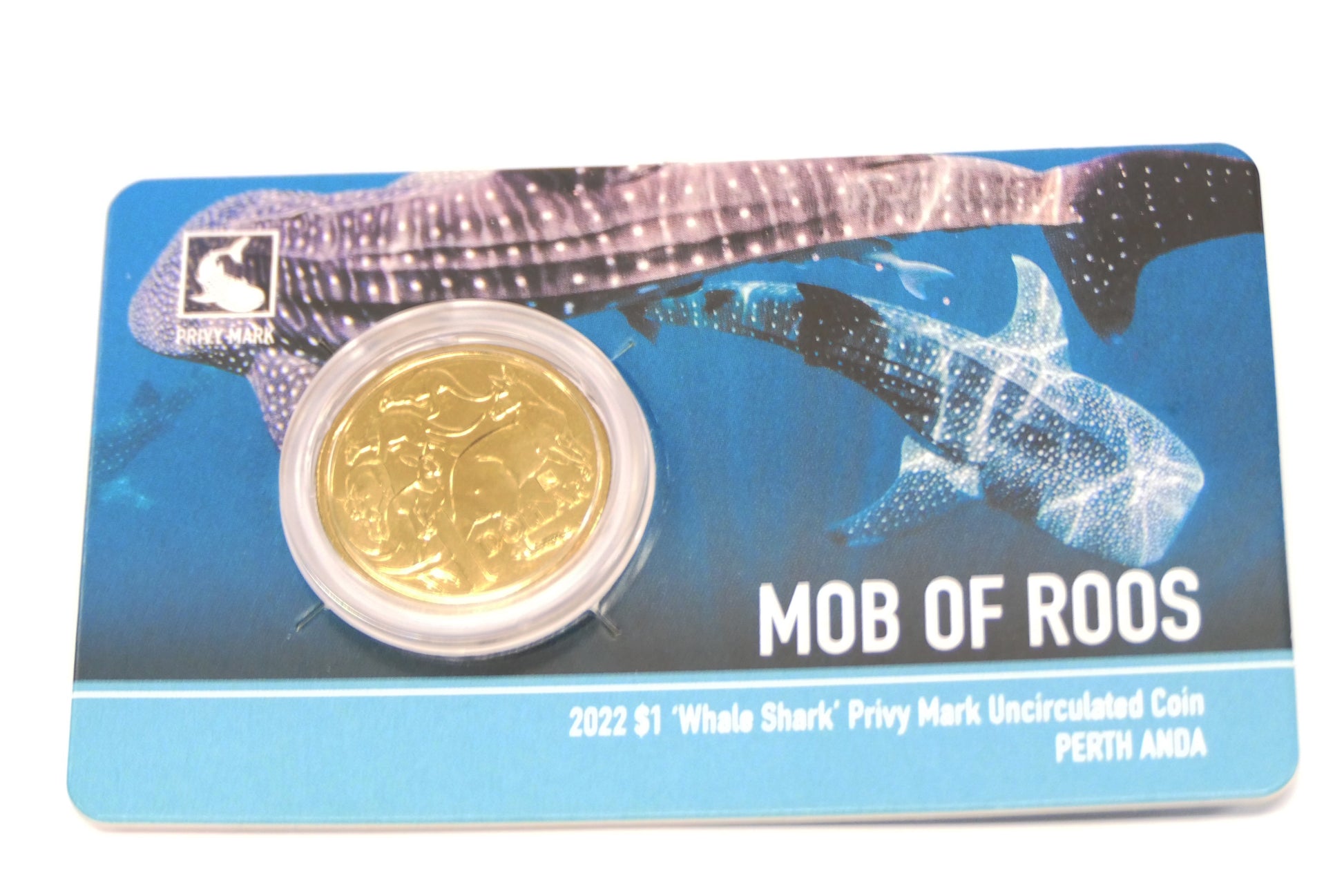 ANDA Mob of Roos 2022 $1 ‘Whale Shark’ Privy Mark front