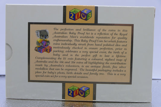 2002 Royal Australian Mint Baby Proof Set with Silver Ingot reverse