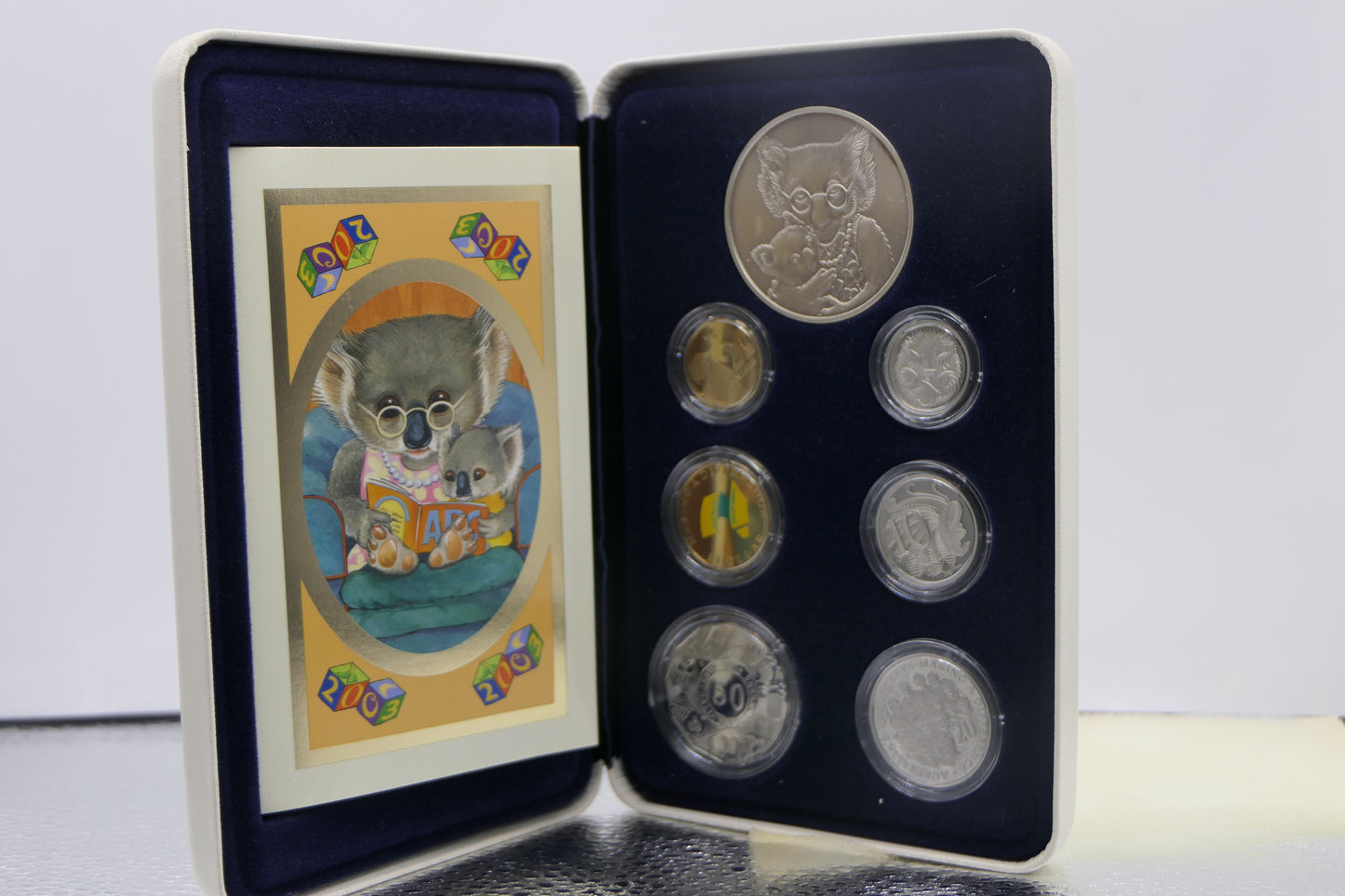 2002 Royal Australian Mint Baby Proof Set with Silver Ingot front