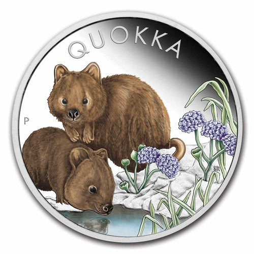 2023 Australia 1 Oz Silver Colorized Quokka Proof front