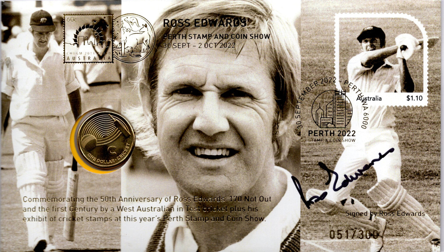 2022 Australia Post Perth ANDA Ross Edwards & Socceroos World Cup Qualifying PNC — Incomplete Set 051/500 reverse