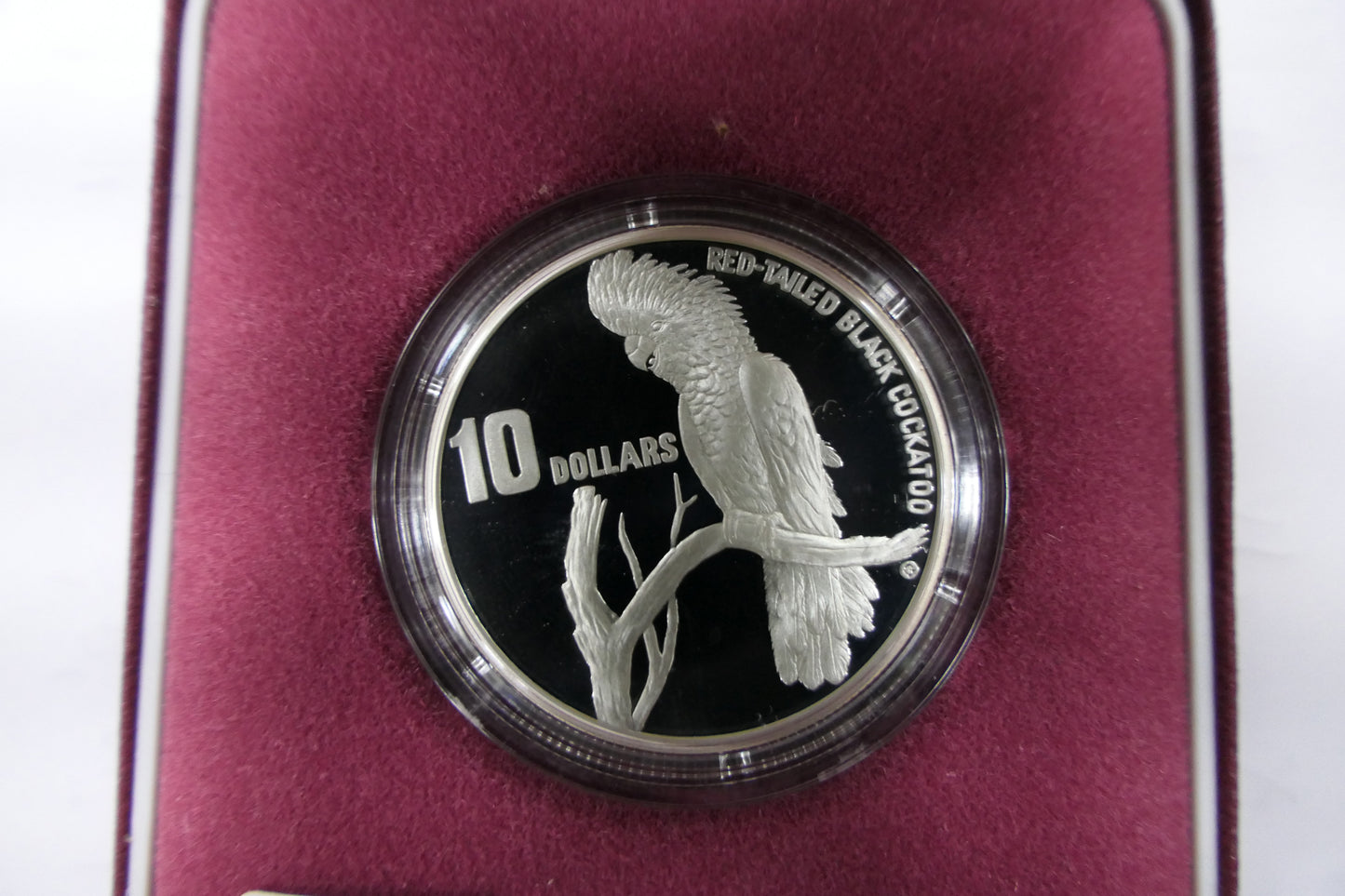 1997 Australia's Endangered Species RED-TAILED BLACK COCKATOO front