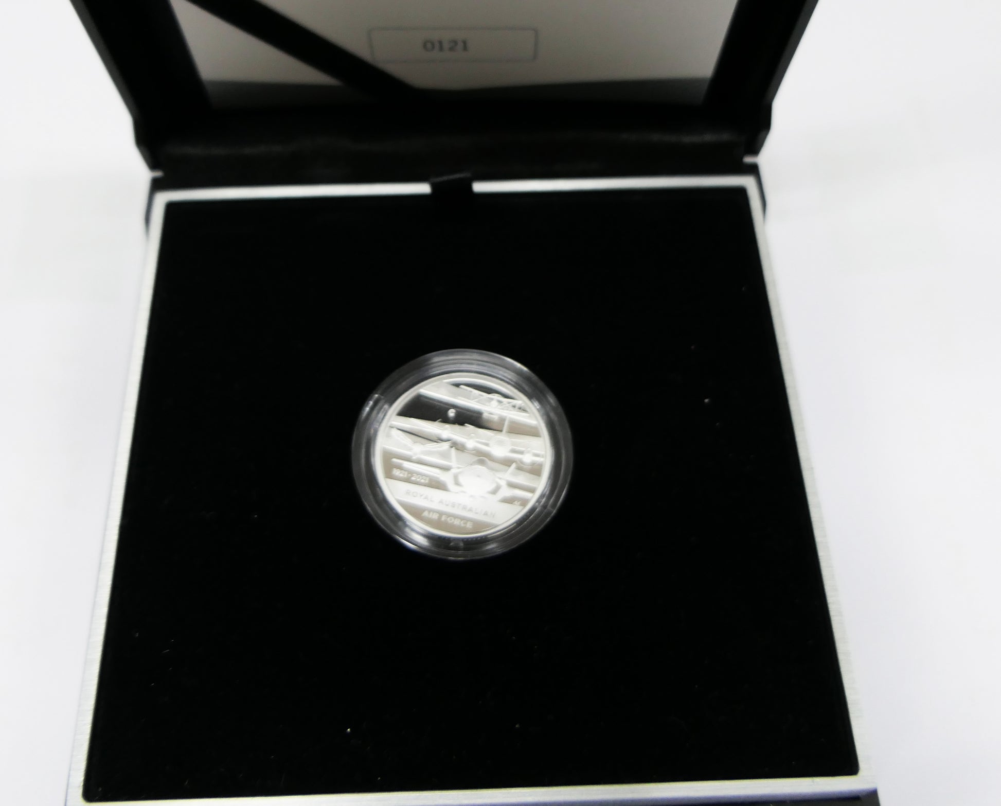 2021 Heroes of the Sky -Centenary of the Royal Australian Air Force ‘c’ Mintmark Fine Silver Proof Dollar front
