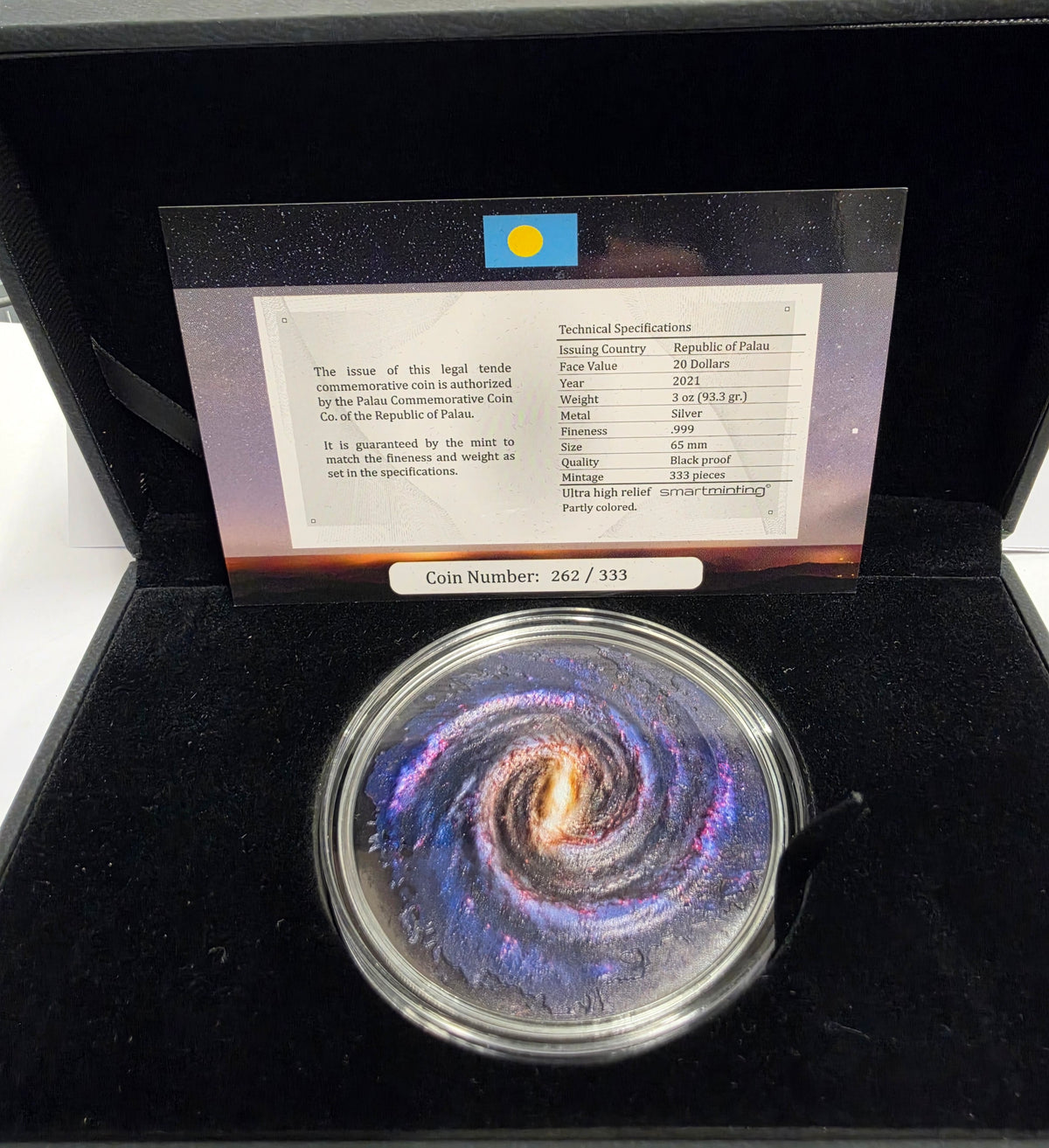 Palau – 2021 – 20 Dollars – The Milky Way – Space the Final Frontier