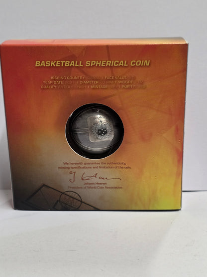 Samoa 5 Dollars Basketball Spherical Coin